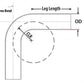 HPS Performance Products HPS 3-1/2" OD 20 Degree Bend 6061 Aluminum Elbow Pipe Tubing 16 Gauge w/ 3 1/2" CLR