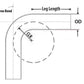 HPS Performance Products HPS 2" OD 20 Degree Bend 6061 Aluminum Elbow Pipe Tubing 16 Gauge w/ 3 1/8" CLR
