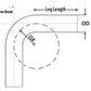 HPS Performance Products HPS 2-3/4" OD 60 Degree Bend 6061 Aluminum Elbow Pipe Tubing 16 Gauge w/ 2 3/4" CLR