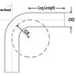 HPS Performance Products HPS 1" OD 60 Degree Bend 6061 Aluminum Elbow Pipe Tubing 16 Gauge w/ 1 1/2" CLR