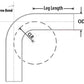 HPS Performance Products HPS 1-3/8" OD 60 Degree Bend 6061 Aluminum Elbow Pipe Tubing 16 Gauge w/ 1 3/4" CLR