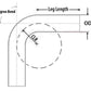 HPS Performance Products HPS 1-3/4" OD 60 Degree Bend 6061 Aluminum Elbow Pipe Tubing 16 Gauge w/ 2" CLR