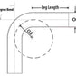 HPS Performance Products HPS 2" OD 70 Degree Bend 6061 Aluminum Elbow Pipe Tubing 16 Gauge w/ 3 1/8" CLR
