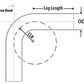 HPS Performance Products HPS 3" OD 70 Degree Bend 6061 Aluminum Elbow Pipe Tubing 16 Gauge w/ 3" CLR