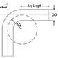 HPS Performance Products HPS 3-1/2" OD 70 Degree Bend 6061 Aluminum Elbow Pipe Tubing 16 Gauge w/ 3 1/2" CLR