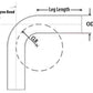 HPS Performance Products HPS 2-3/4" OD 100 Degree Bend 6061 Aluminum Elbow Pipe Tubing 16 Gauge w/ 2 3/4" CLR
