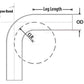 HPS Performance Products HPS 4" OD 100 Degree Bend 6061 Aluminum Elbow Pipe Tubing 16 Gauge w/ 5 1/2" CLR