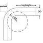 HPS Performance Products HPS 2" OD 100 Degree Bend 6061 Aluminum Elbow Pipe Tubing 16 Gauge w/ 3 1/8" CLR