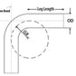 HPS Performance Products HPS 2" OD 15 Degree Bend 6061 Aluminum Elbow Pipe Tubing 16 Gauge w/ 3 1/8" CLR