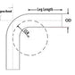 HPS Performance Products HPS 3-1/2" OD 15 Degree Bend 6061 Aluminum Elbow Pipe Tubing 16 Gauge w/ 5-5/8" CLR