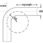 HPS Performance Products HPS 2-1/2" OD 35 Degree Bend 6061 Aluminum Elbow Pipe Tubing 16 Gauge w/ 2 1/2" CLR