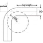 HPS Performance Products HPS 2" OD 35 Degree Bend 6061 Aluminum Elbow Pipe Tubing 16 Gauge w/ 3 1/8" CLR