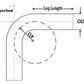 HPS Performance Products HPS 3-1/2" OD 35 Degree Bend 6061 Aluminum Elbow Pipe Tubing 16 Gauge w/ 3 1/2" CLR