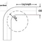 HPS Performance Products HPS 3" OD 35 Degree Bend 6061 Aluminum Elbow Pipe Tubing 16 Gauge w/ 3" CLR