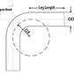 HPS Performance Products HPS 2-1/4" OD 135 Degree Bend 6061 Aluminum Elbow Pipe Tubing 16 Gauge w/ 3" CLR