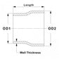 HPS Performance Products HPS 4" - 4-1/2" OD, 7" long 6061 Aluminum Step Up Transition Joiner Reducer Tube Piping