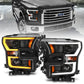 Anzo 2015-2016 Ford F-150 Projector Headlights w/ Plank Style Switchback Bl