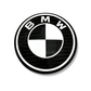 BMW Roundel Emblem Covers - Full Carbon Fiber Black and White Style