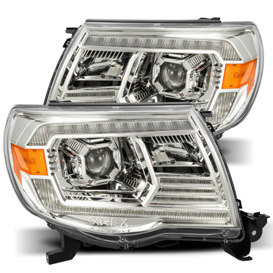 AlphaRex 05-11 Toyota Tacoma PRO-Series Projector Headlights Plank Style Design Chrome w/DRL 880737 *Discontinued