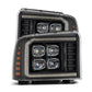AlphaRex 05-07 Ford F250/350/450/550 Super Duty NOVA LED Proj HL Blk w/Actv Light & Seq Sig + SB DRL 880319 *Discontinued