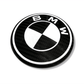 BMW Roundel Emblem Covers - Full Carbon Fiber Black and White Style