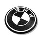 BMW Roundel Emblem Covers - Full Carbon Fiber Black and White Style