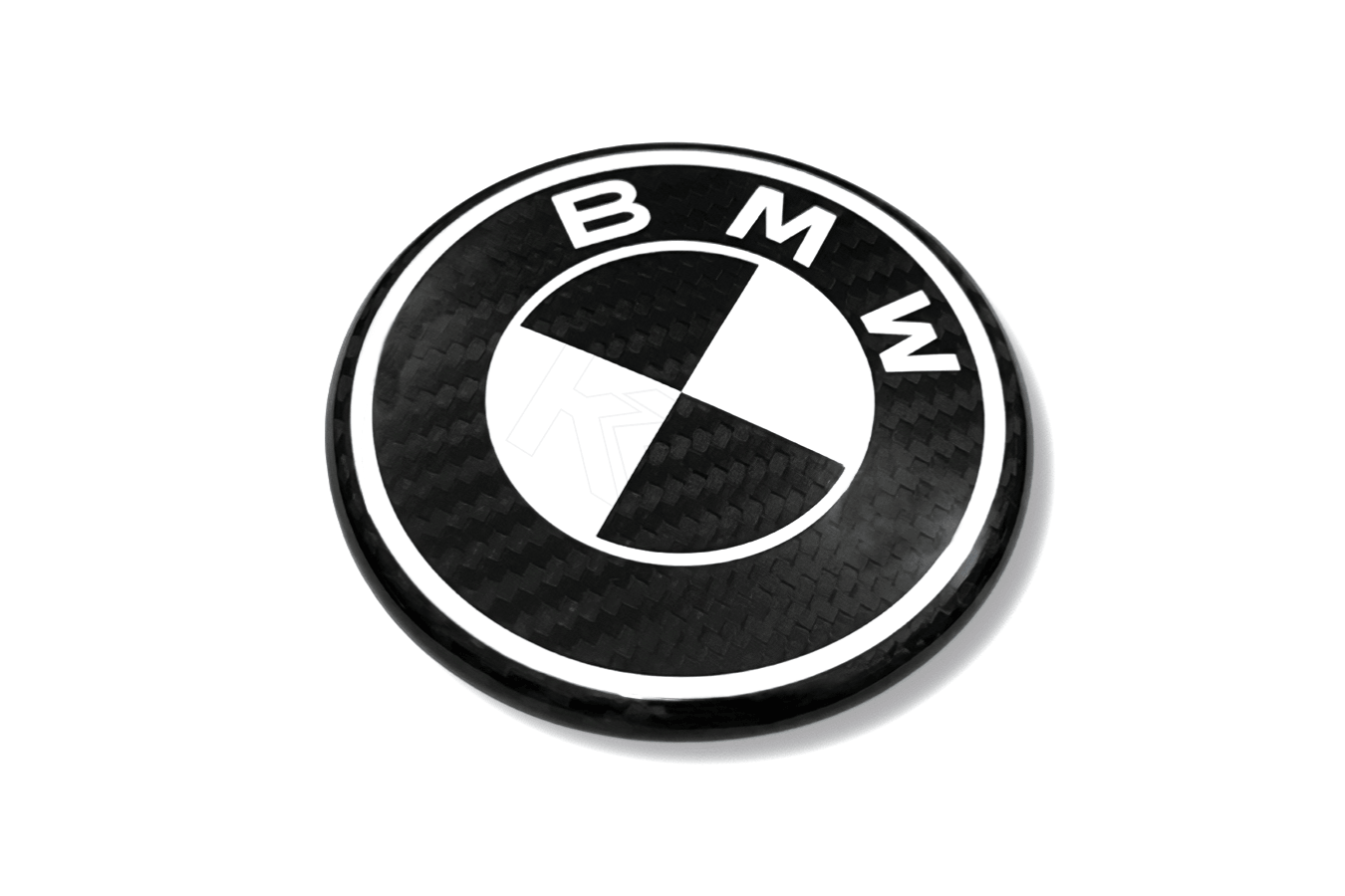 BMW Roundel Emblem Covers - Full Carbon Fiber Black and White Style
