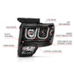 Anzo Ford F-150 09-14 Projector Switchback Headlights U-Bar Black W/ Amber