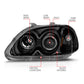 Anzo 1996-1998 Honda Civic Projector Headlights w/ Halo Black