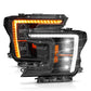 ANZO 18-20 Ford F-150 (w/Factory Halogen) Z-Series Full LED Proj Headlights Init/SeqSig - Pair 111589X