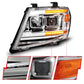 ANZO 09-20 Nissan Frontier Chrome Projector Plank Style DRL w/ Switchback & Sequential LED DRL 111598
