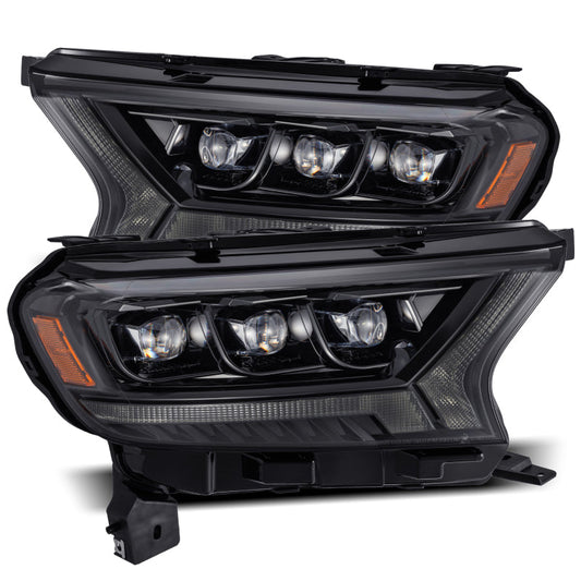 AlphaRex 19-21 Ford Ranger NOVA LED Proj Headlight Plnk Style Alpha Blk w/Activ Light/Seq Signal/DRL 880123 *Discontinued