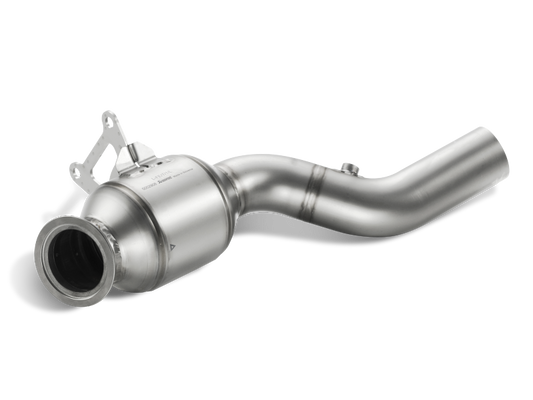 Akrapovic 10-15 Ferrari 458 Italia/458 Spyder Link Pipe Set w/ Cat (Titanium) L-FE/T/1
