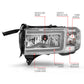 ANZO 94-02 Dodge RAM Crystal Headlight - w/ Light Bar Chrome Housing 111555