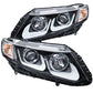 Anzo 2012-2015 Honda Civic Projector Headlights w/ U-Bar Black