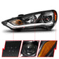 Anzo 2013-2015 Hyundai Genesis Projector Headlights w/ Plank Style Design B