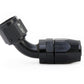 HPS Performance Products Compression Double Swivel Hose End to AN Female, Aluminum, Black