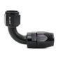 HPS Performance Products Compression Double Swivel Hose End to AN Female, Aluminum, Black