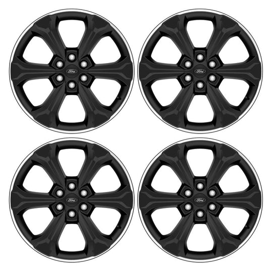 Ford Racing 15-23 F-150 22in Wheel Kit - Black w/Machined Face M-1007K-S2295B