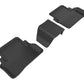 3D MAXpider 2017-2019 Mercedes-Benz E-Class Sedan W213 Kagu 2nd Row Floormats - Black L1MB08821509