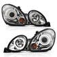Anzo 1998-2005 Lexus Gs300 Projector Headlights w/ Halo Chrome