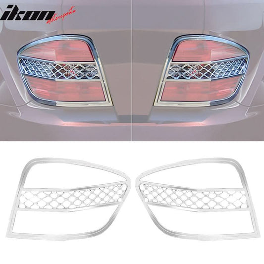 2006-2011 Benz ML Class W164 Chrome 2PCS Tail Lights Bezel Covers ABS