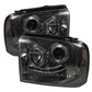 Spyder Ford F250/350/450 Super Duty 05-07 Projector Headlights LED Halo- LED Smke PRO-YD-FS05-HL-SM 5010568
