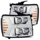 AlphaRex 07-13 Chevy 1500HD NOVA LED Proj Headlights Plank Style Chrm w/Activ Light/Seq Signal 880207 *Discontinued