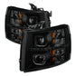 SPYDER Xtune Chevy Silverado 1500/2500/3500 07-13 LED Halo Projector Headlights Black PRO-JH-CSIL07-CFB-BSM 9032196