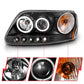 Anzo 1997-2003 Ford F-150 Projector Headlights w/ Halo Black (CCFL)