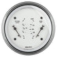 AutoMeter Gauge Dual Fuel & Oilp 3-3/8in. 0 Ohm(e) to 90 Ohm(f)& 100PSI Elec Old Tyme White 1624