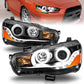 Anzo 2008-2015 Mitsubishi Lancer Projector Headlights w/ Halo Black (CCFL)