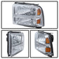 SPYDER Xtune Ford F250/350/450 Super Duty 05-07 Crystal Headlights Chrome HD-JH-FS05-AM-C 9026560