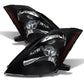 SPYDER Xtune Nissan 350Z 03-05 Crystal Headlights Xenon/Hid Model Only Black HD-JH-N350Z-HID-BK 9023989